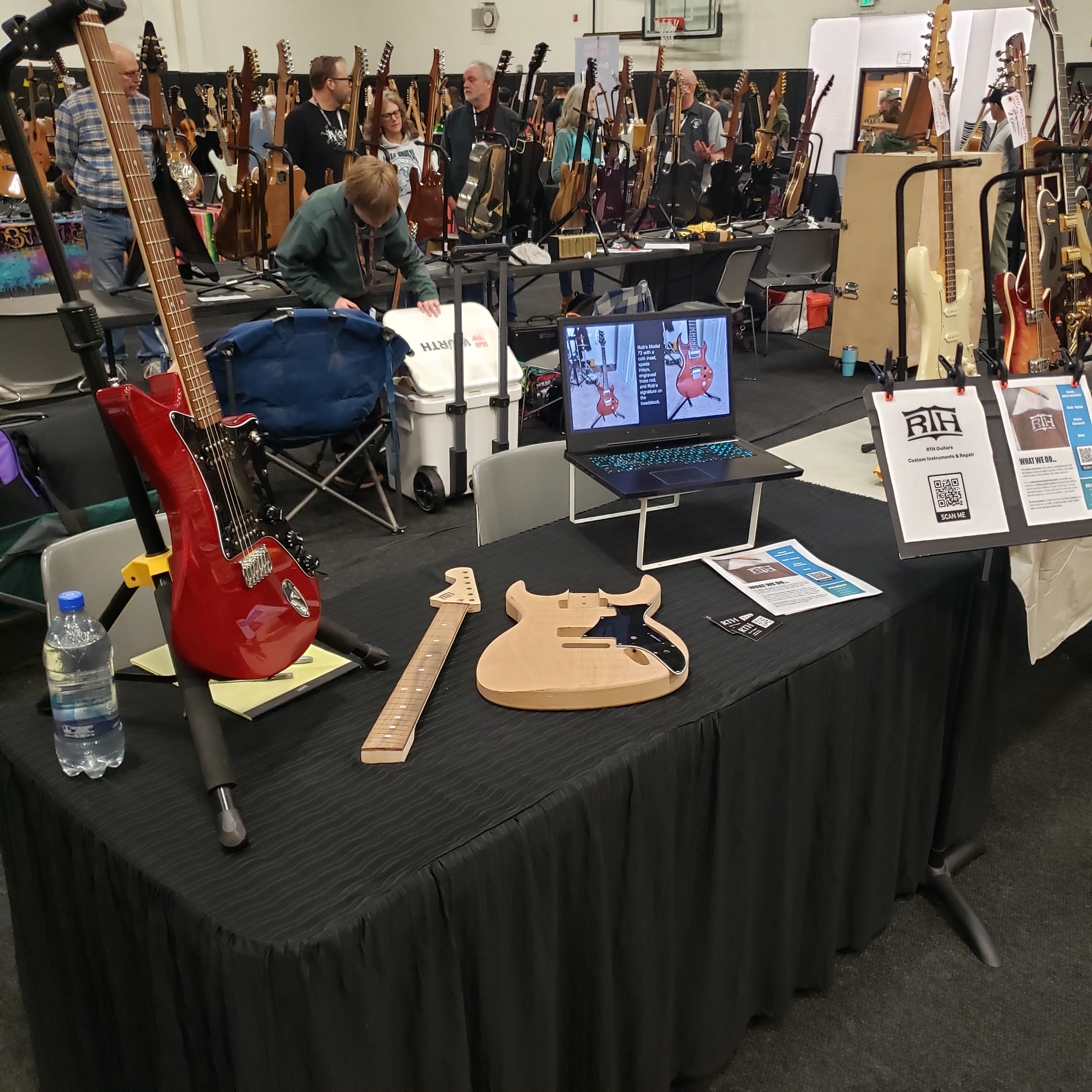 Our booth at the Seattle Guitar Show