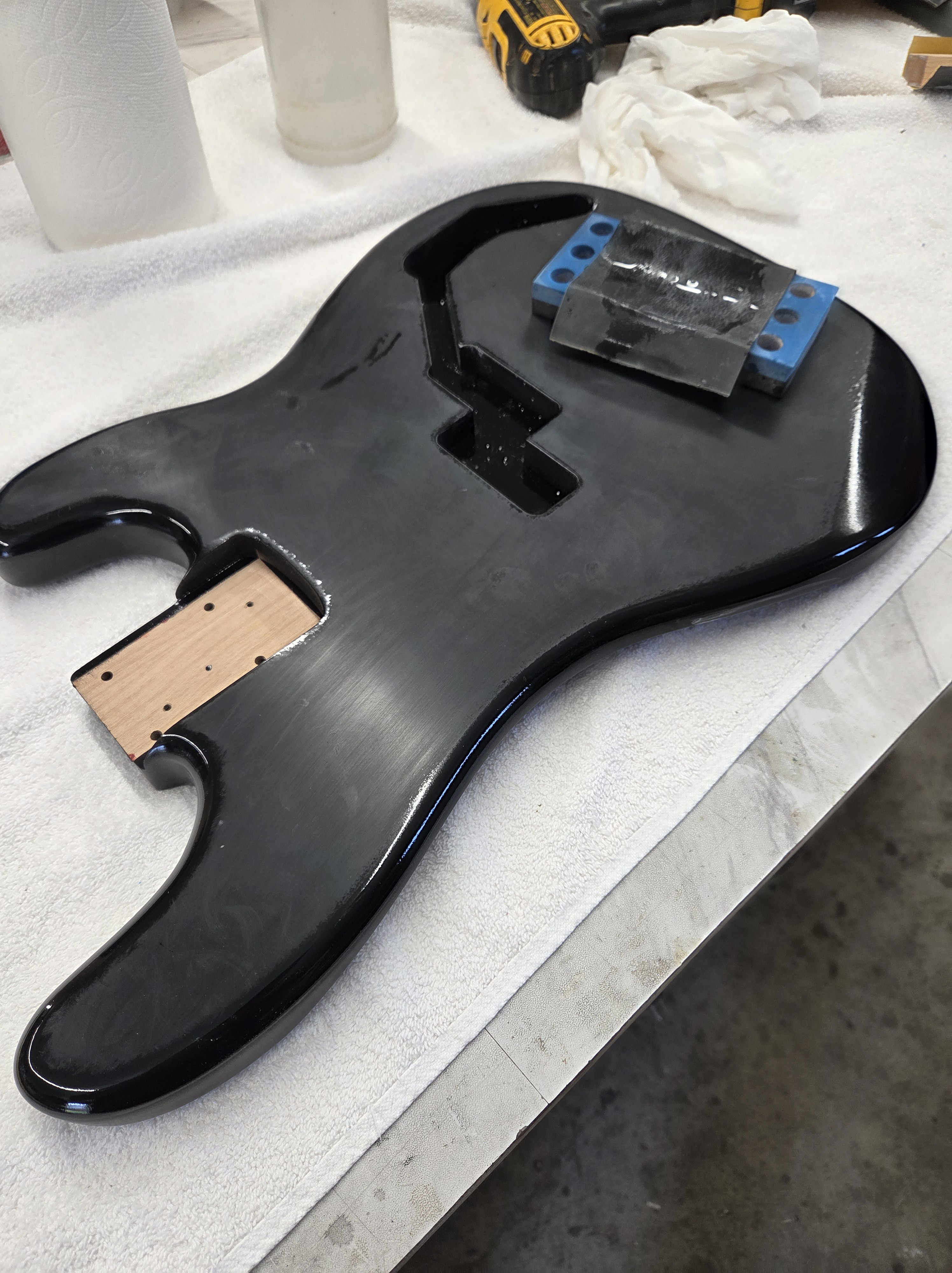 Level sanding a custom P-Bass body