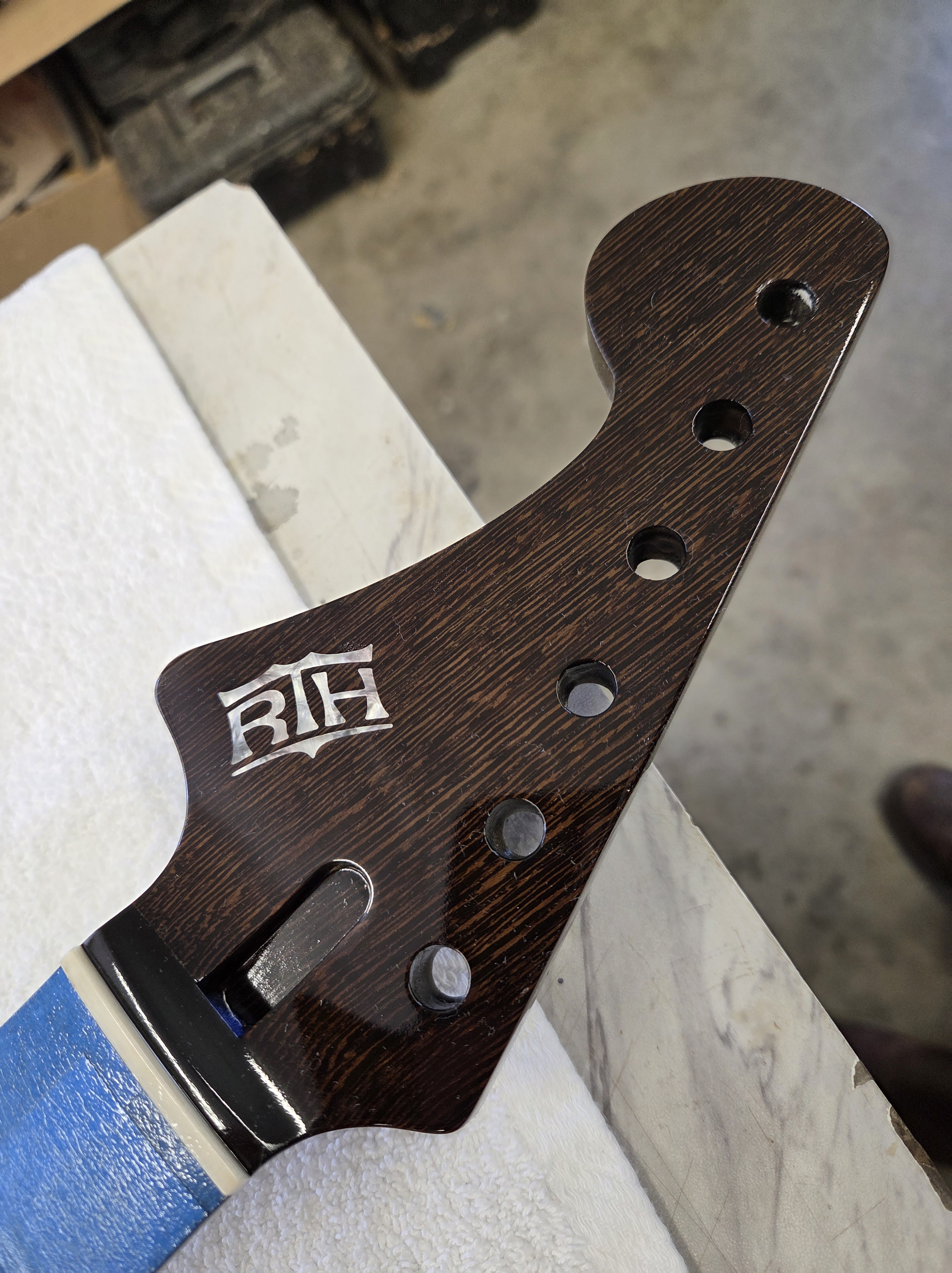 Wenge headstock for a recent custom build