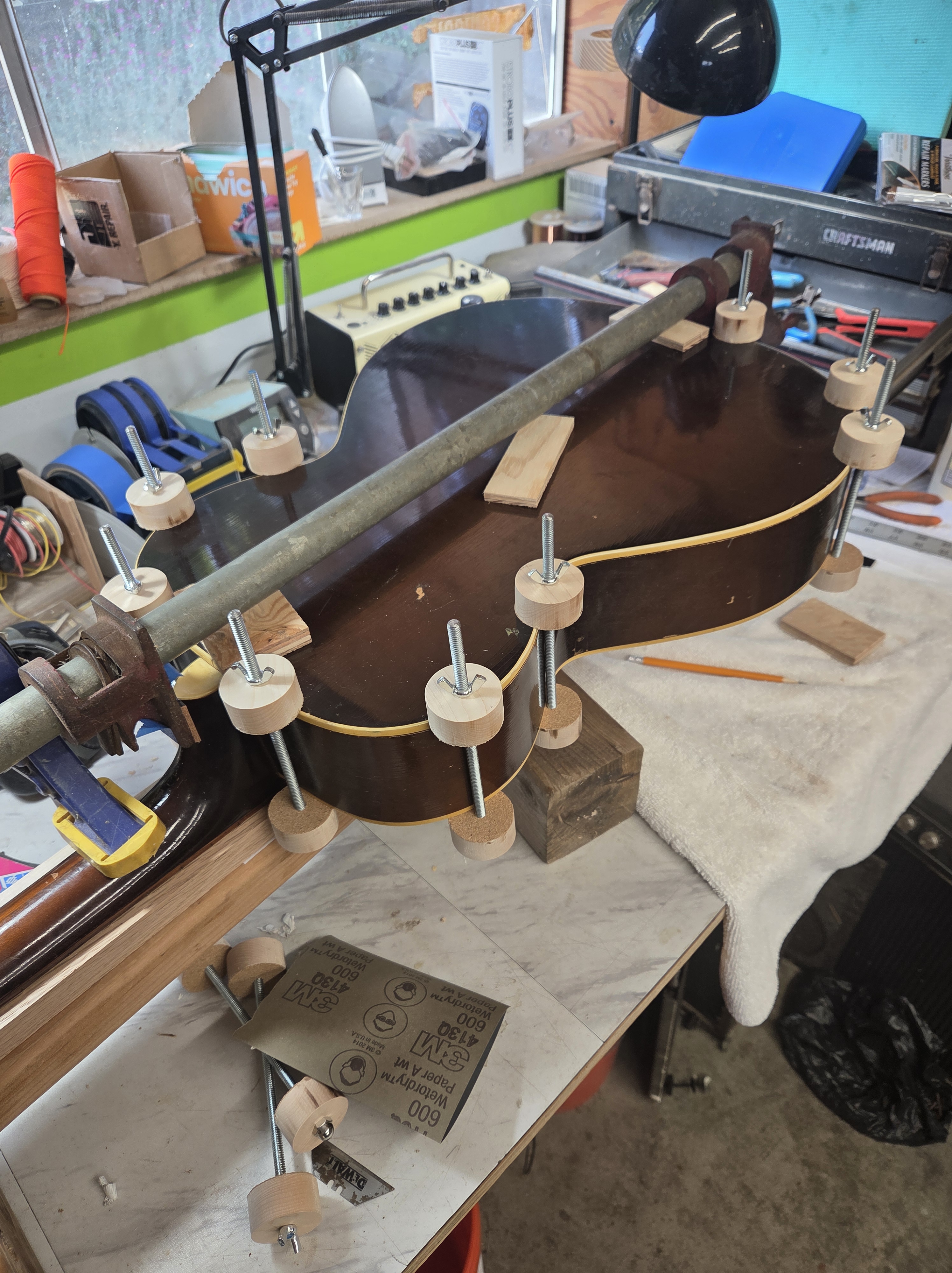 This old Epiphone needed the back re-glued